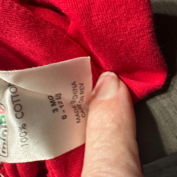 Vintage Baby’s 1st Christmas Romper Reindeer Embroidery – 0–3 Months - Picture 3 of 9